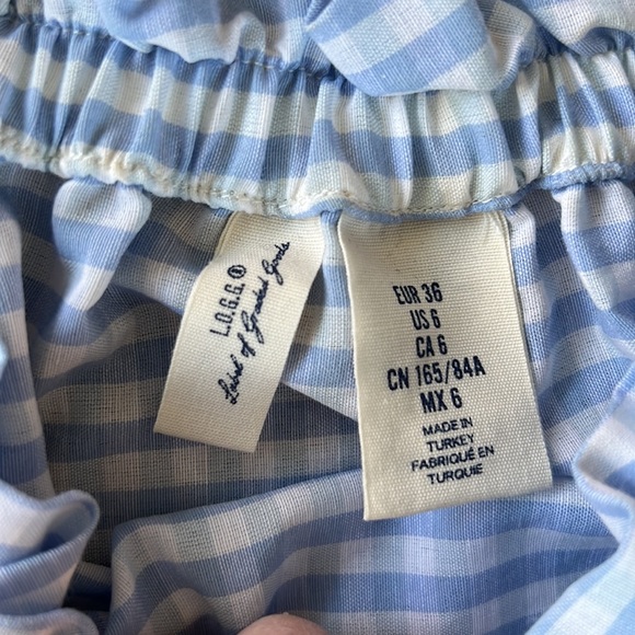NWOT Beautiful light blue gingham top size 6 - Picture 4 of 8